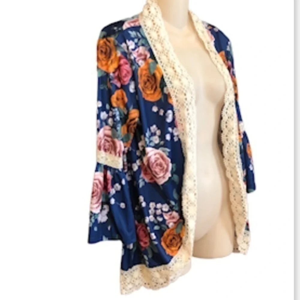Loveu Dear floral print open front‎ kimono/cardigan